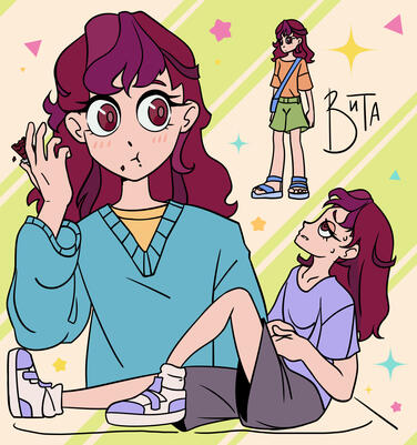 Набросок персонажа Виты – проект «Не дам себя в обиду»